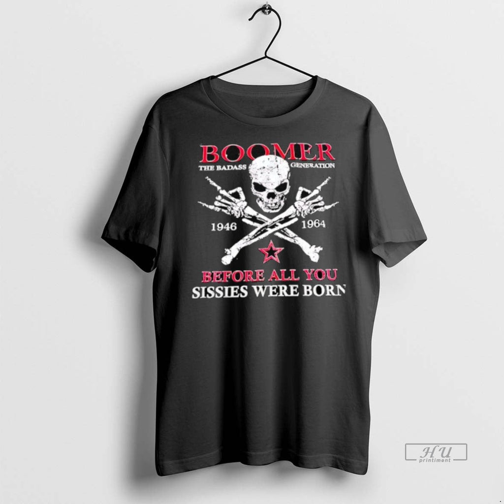 Viral Skull Boomber The Badass Generation Before All - Adult & Kids T-Shirts, Sweatshirts & Hoodies apparel design preview 1