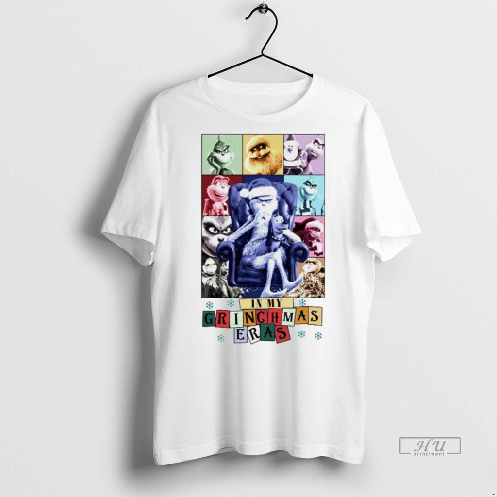 Viral The Grinch In My Grinchmas Eras White Sweater - Adult & Kids T-Shirts, Sweatshirts & Hoodies apparel design preview 1