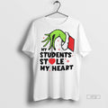 Viral The Grinch Hand My Students Stole Heart - Adult & Kids T-Shirts, Sweatshirts & Hoodies apparel design preview 1