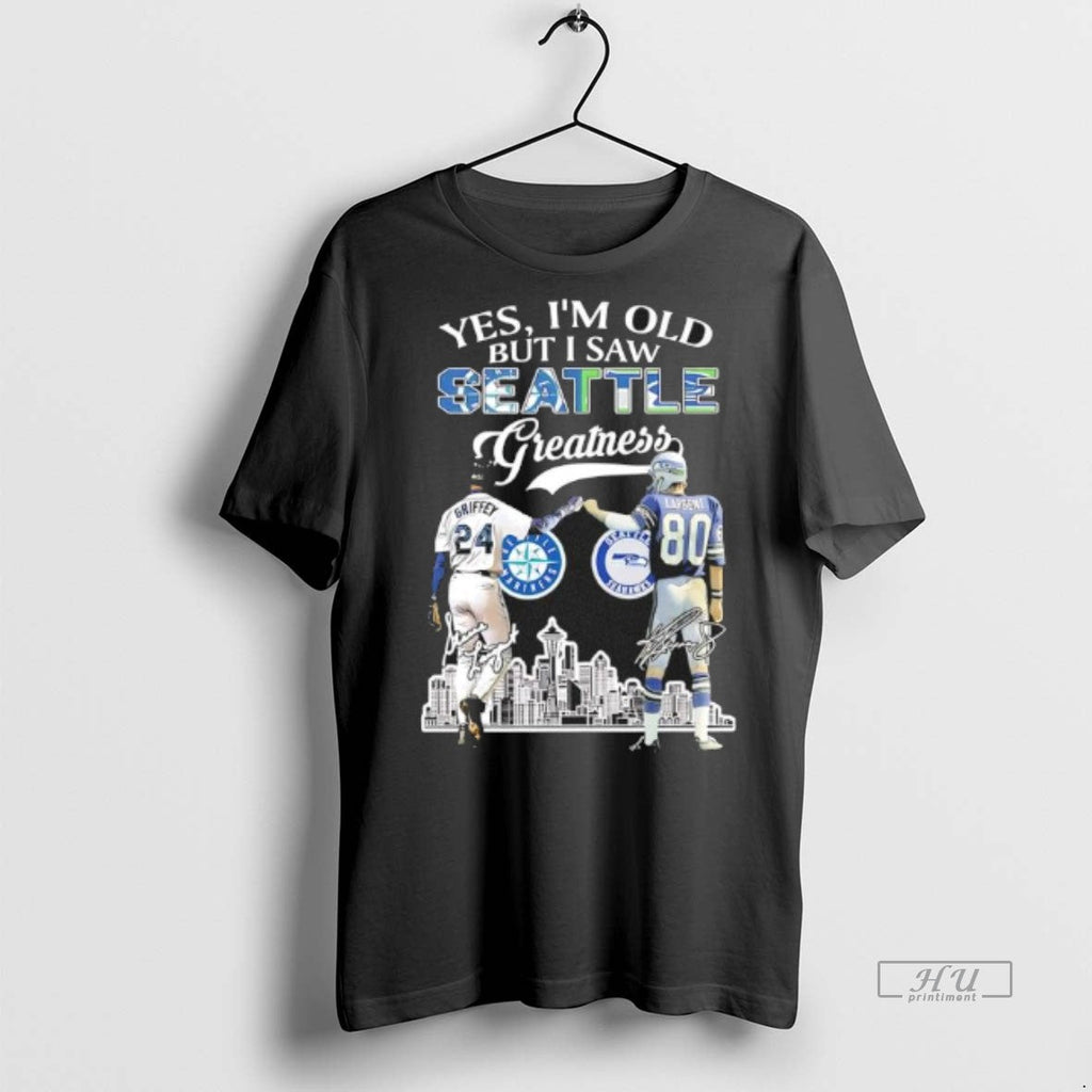Viral Yes Im Old But I Saw Greatness Seattle Sports - Adult & Kids T-Shirts, Sweatshirts & Hoodies apparel design preview 1