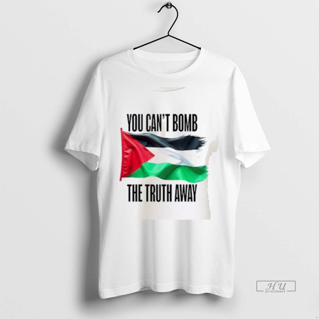 Viral You Cant Bomb The Truth Away Palestine Flag - Adult & Kids T-Shirts, Sweatshirts & Hoodies apparel design preview 1
