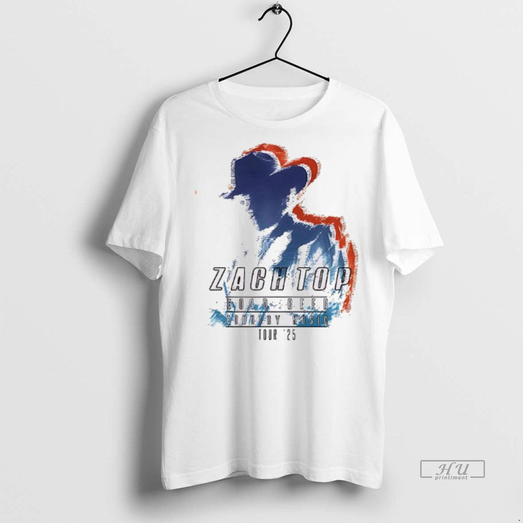 Viral Zach Top Cold Beer Country Music Tour 2025 - Adult & Kids T-Shirts, Sweatshirts & Hoodies apparel design preview 1