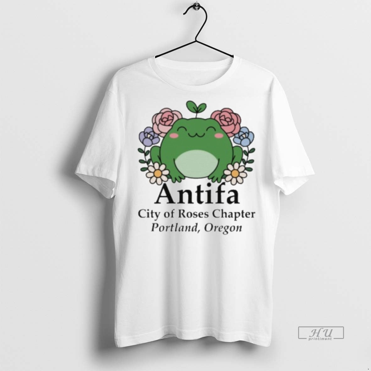 Viral Antifa Frog Protest Portland City Of Roses - Adult & Kids T-Shirts, Sweatshirts & Hoodies apparel design preview 1
