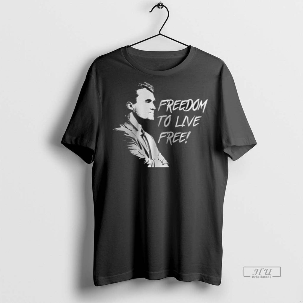 Viral Charlie Kirk Freedom To Live Free Black Men - Adult & Kids T-Shirts, Sweatshirts & Hoodies apparel design preview 1