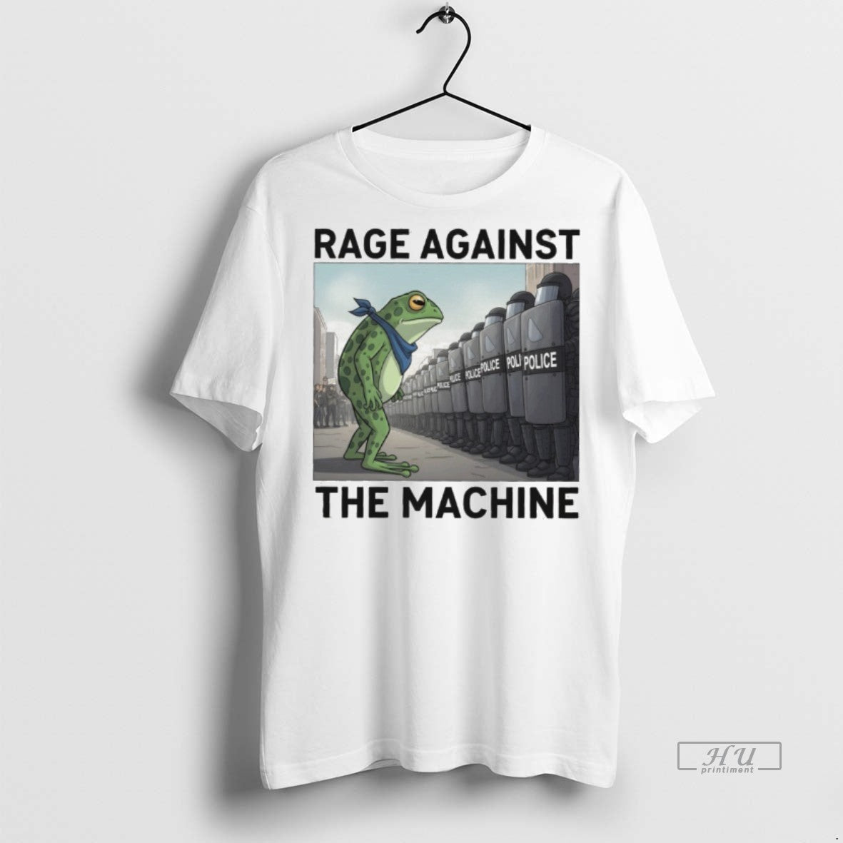 Viral Rage Against The Machine Portland Frog Protest - Adult & Kids T-Shirts, Sweatshirts & Hoodies apparel design preview 1