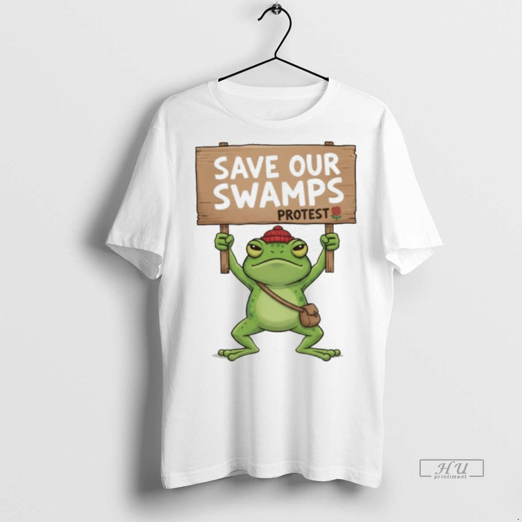 Viral Save Our Swamps Protest Frog Portland Sweater - Adult & Kids T-Shirts, Sweatshirts & Hoodies apparel design preview 1