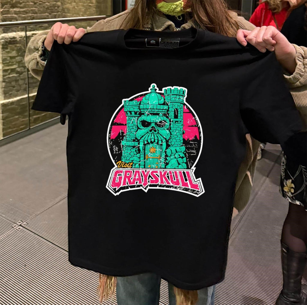 Visit Grayskull Masters of the Universe Castle skull - Adult & Kids T-Shirts, Sweatshirts & Hoodies apparel design preview 2