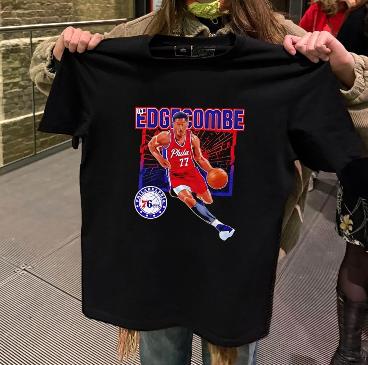 Vj Edgecombe Philadelphia 76ers basketball player - Adult & Kids T-Shirts, Sweatshirts & Hoodies apparel design preview 2