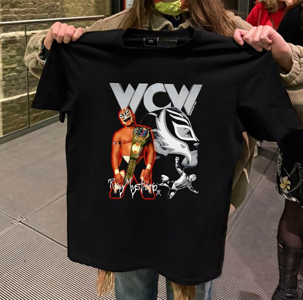WCW Rey Mysterio Jr world heavyweight champion - Adult & Kids T-Shirts, Sweatshirts & Hoodies apparel design preview 2