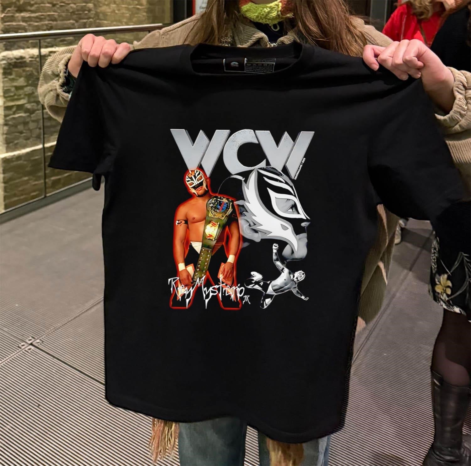 WCW Rey Mysterio Jr world heavyweight champion - Adult & Kids T-Shirts, Sweatshirts & Hoodies apparel design preview 2