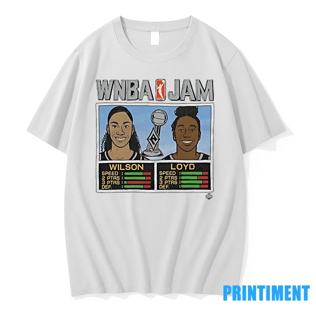 Wnba Jam Las Vegas Aces 2025 Champs Aja Wilson And - Adult & Kids T-Shirts, Sweatshirts & Hoodies apparel design preview 1
