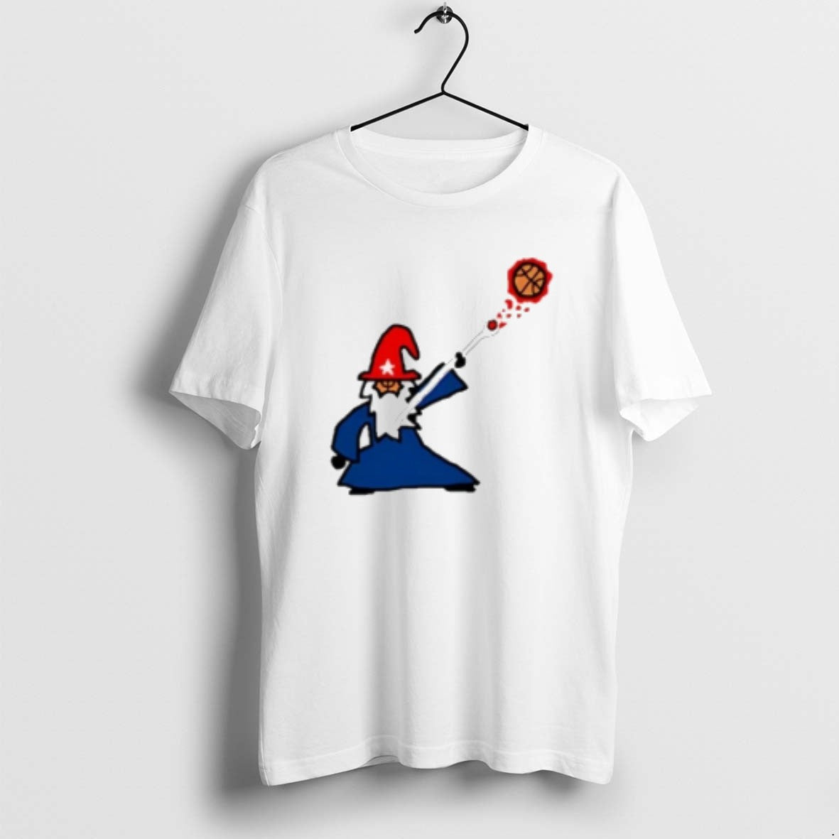 Washington Wizards Wizard Basketball Icon Paint - Adult & Kids T-Shirts, Sweatshirts & Hoodies apparel design preview 1