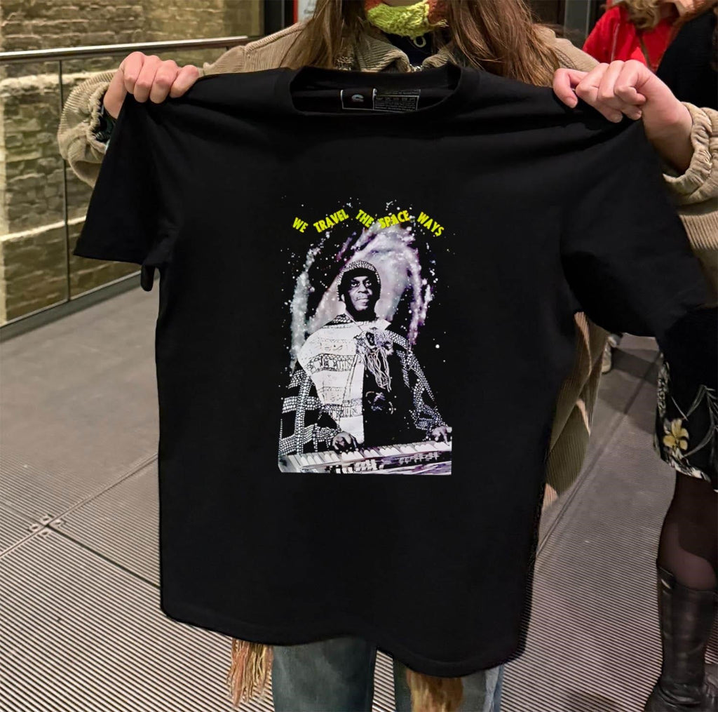 We Travel The Space Ways Sun Ra Piano - Adult & Kids T-Shirts, Sweatshirts & Hoodies apparel design preview 2