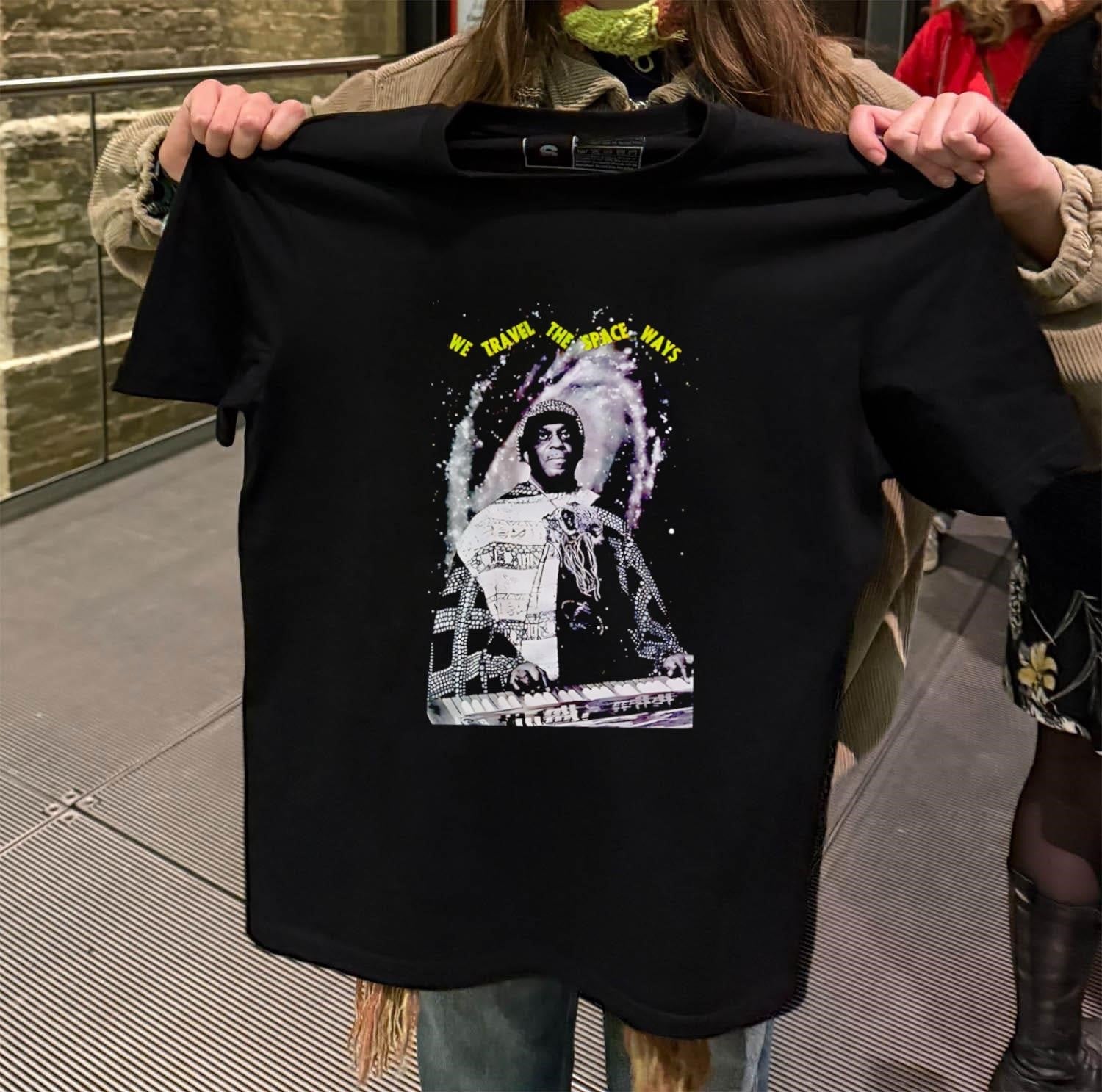 We Travel The Space Ways Sun Ra Piano - Adult & Kids T-Shirts, Sweatshirts & Hoodies apparel design preview 2