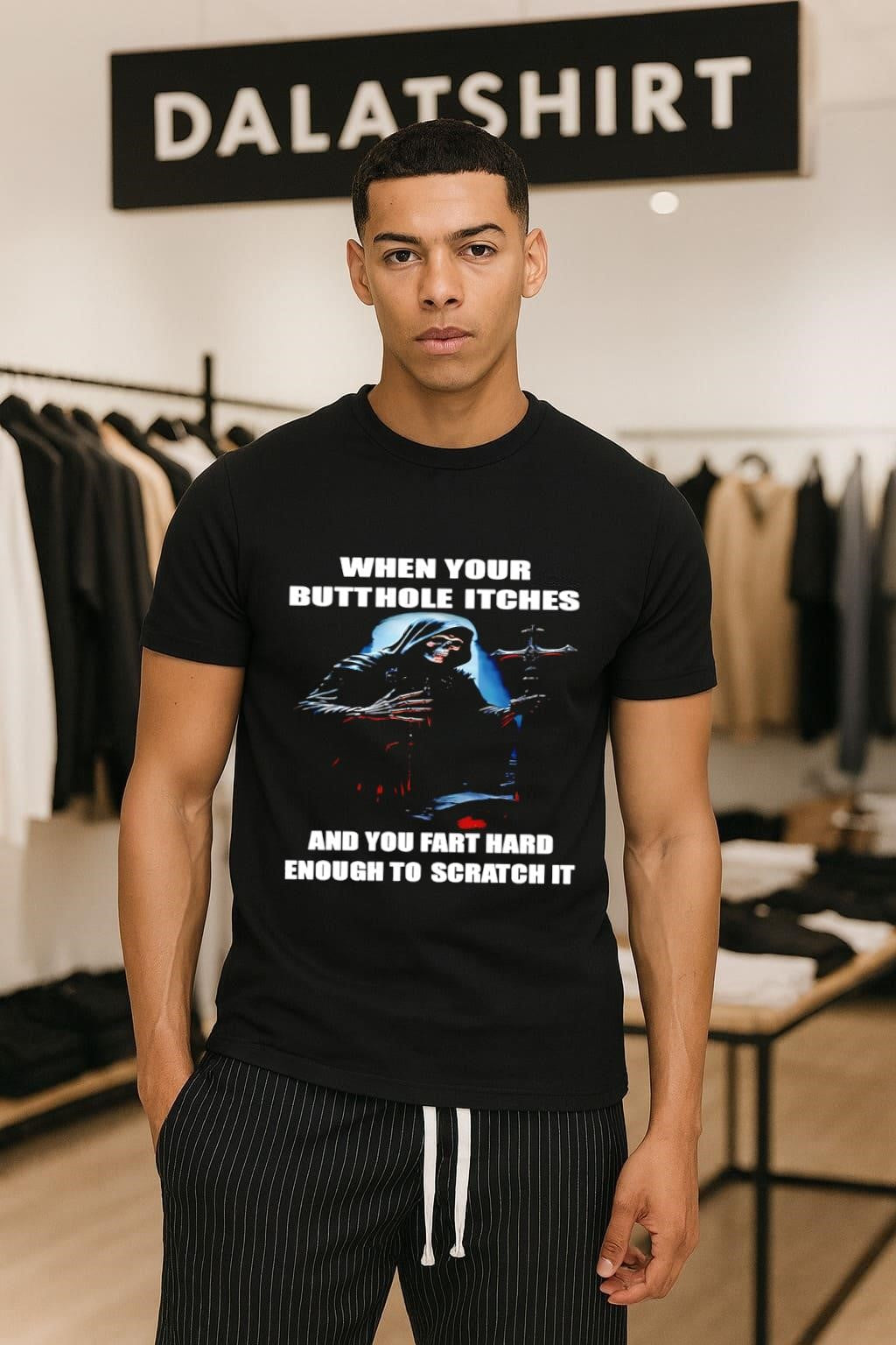 When your butthole itches and you fart hard enough to - Adult & Kids T-Shirts, Sweatshirts & Hoodies apparel design preview 1