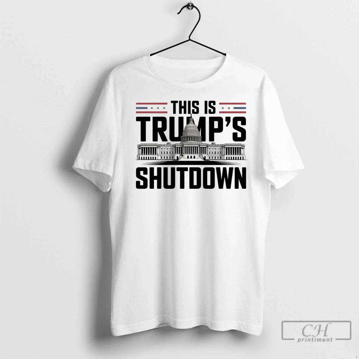 White House This Is Trumps Shutdown - Adult & Kids T-Shirts, Sweatshirts & Hoodies apparel design preview 1