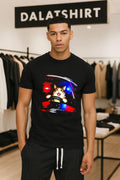 Wild Cat Driving Car With Police Sirens Funny Meme - Adult & Kids T-Shirts, Sweatshirts & Hoodies apparel design preview 1