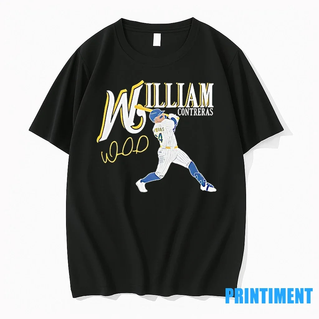 William Contreras 24 Milwaukee Brewers Baseball - Adult & Kids T-Shirts, Sweatshirts & Hoodies apparel design preview 1