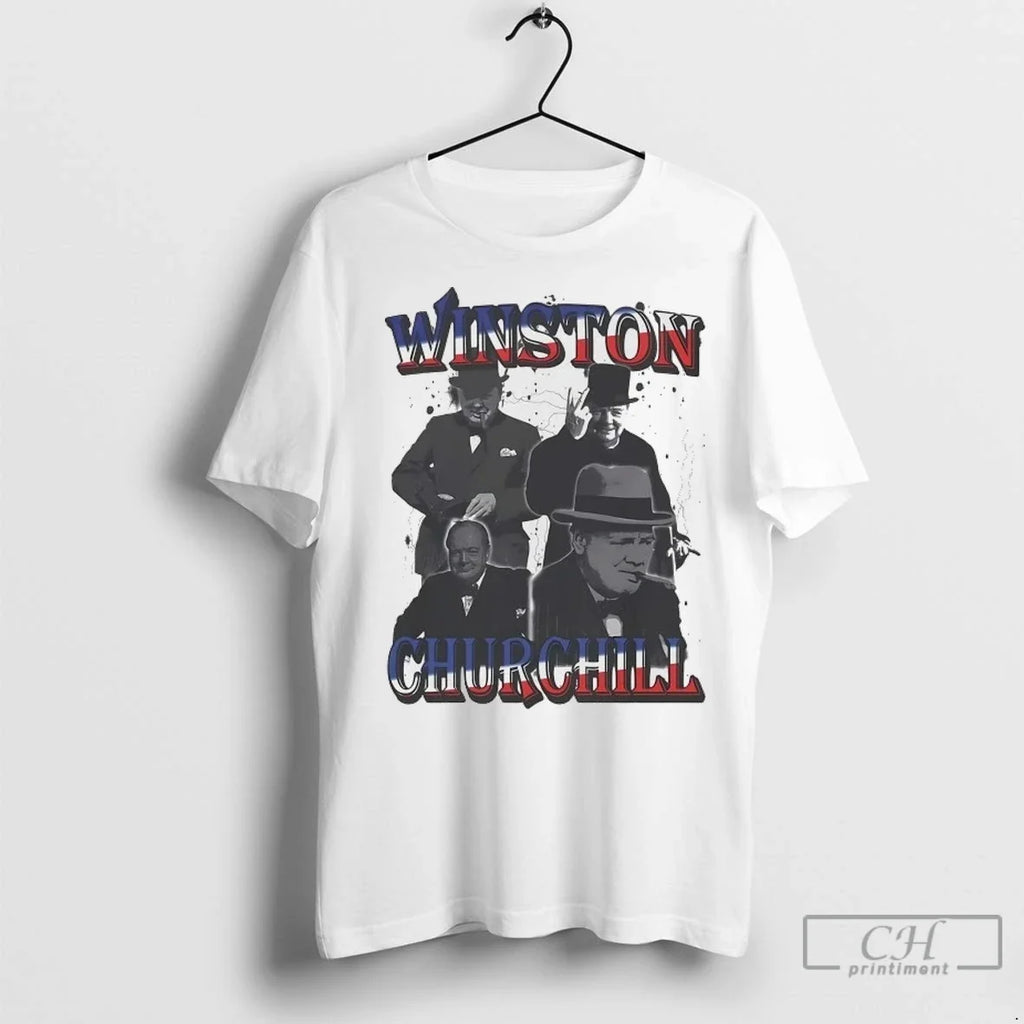 Winston Churchill Portrait - Adult & Kids T-Shirts, Sweatshirts & Hoodies apparel design preview 1