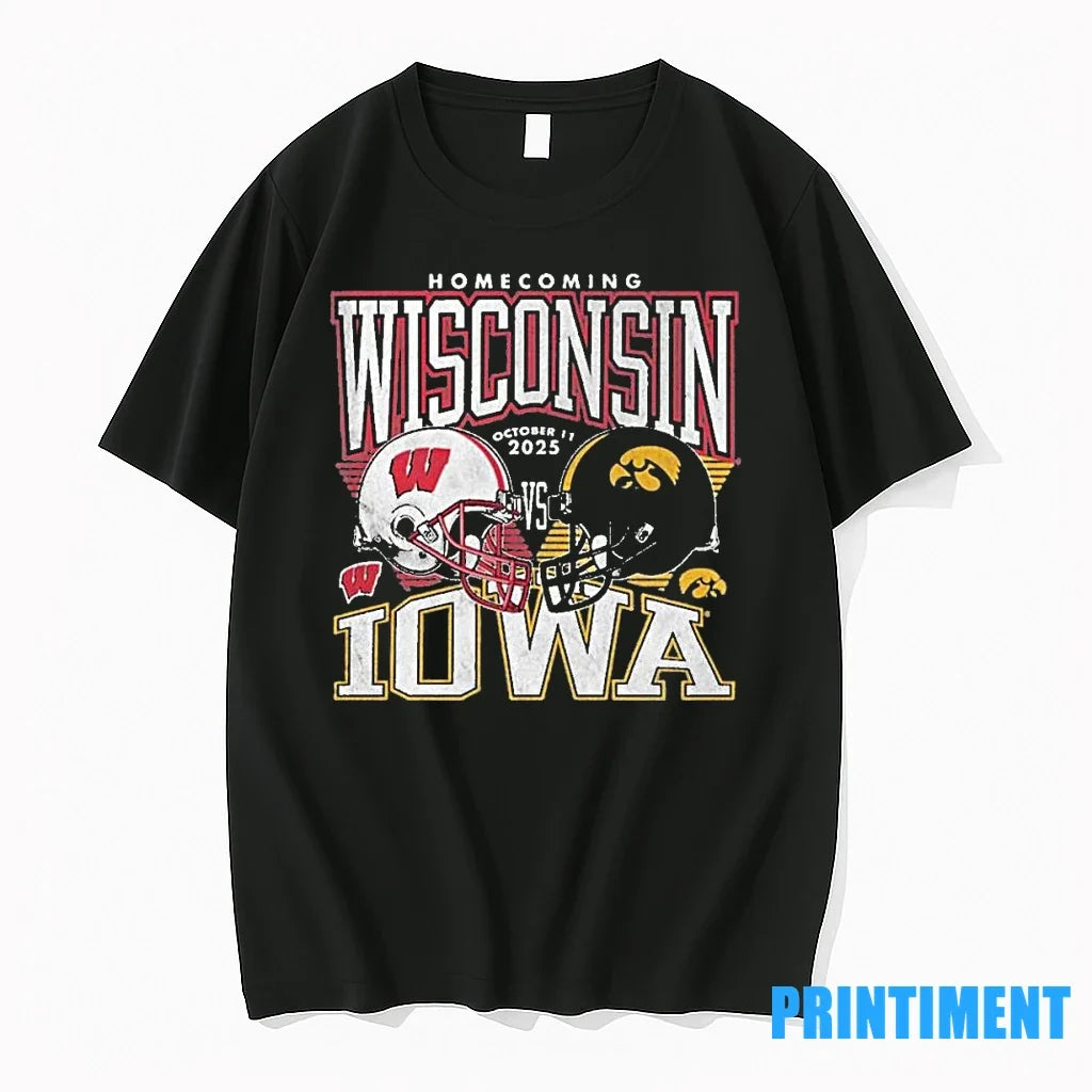Wisconsin Badgers Vs Iowa Hawkeyes 2025 Homecoming - Adult & Kids T-Shirts, Sweatshirts & Hoodies apparel design preview 1