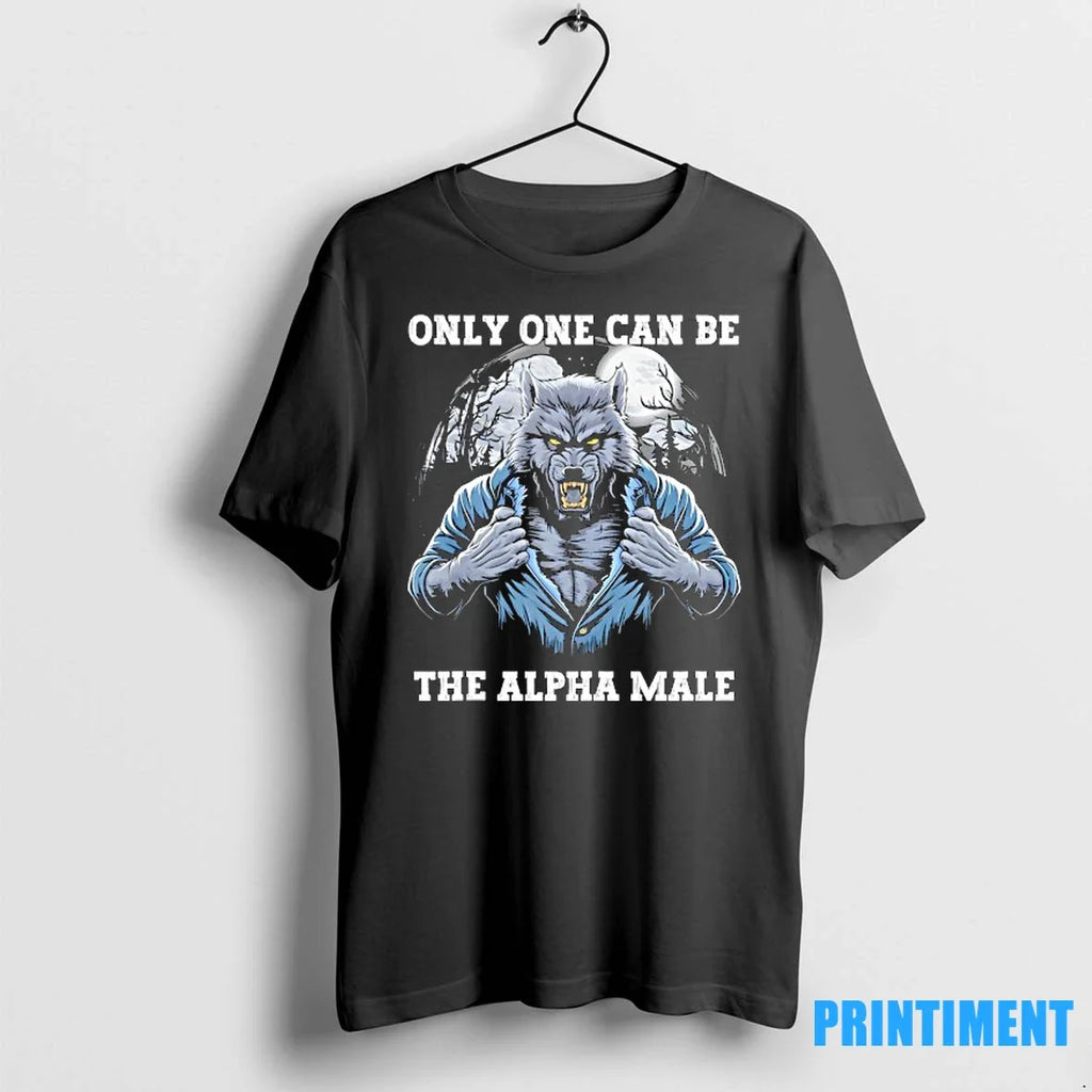 Wolf Only One Can Be The Alpha Male Sweater - Adult & Kids T-Shirts, Sweatshirts & Hoodies apparel design preview 1