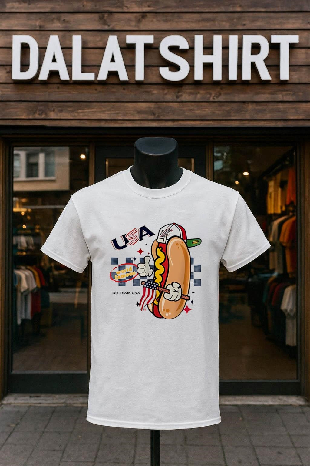 World Baseball Hot dog go team USA - Adult & Kids T-Shirts, Sweatshirts & Hoodies apparel design preview 1