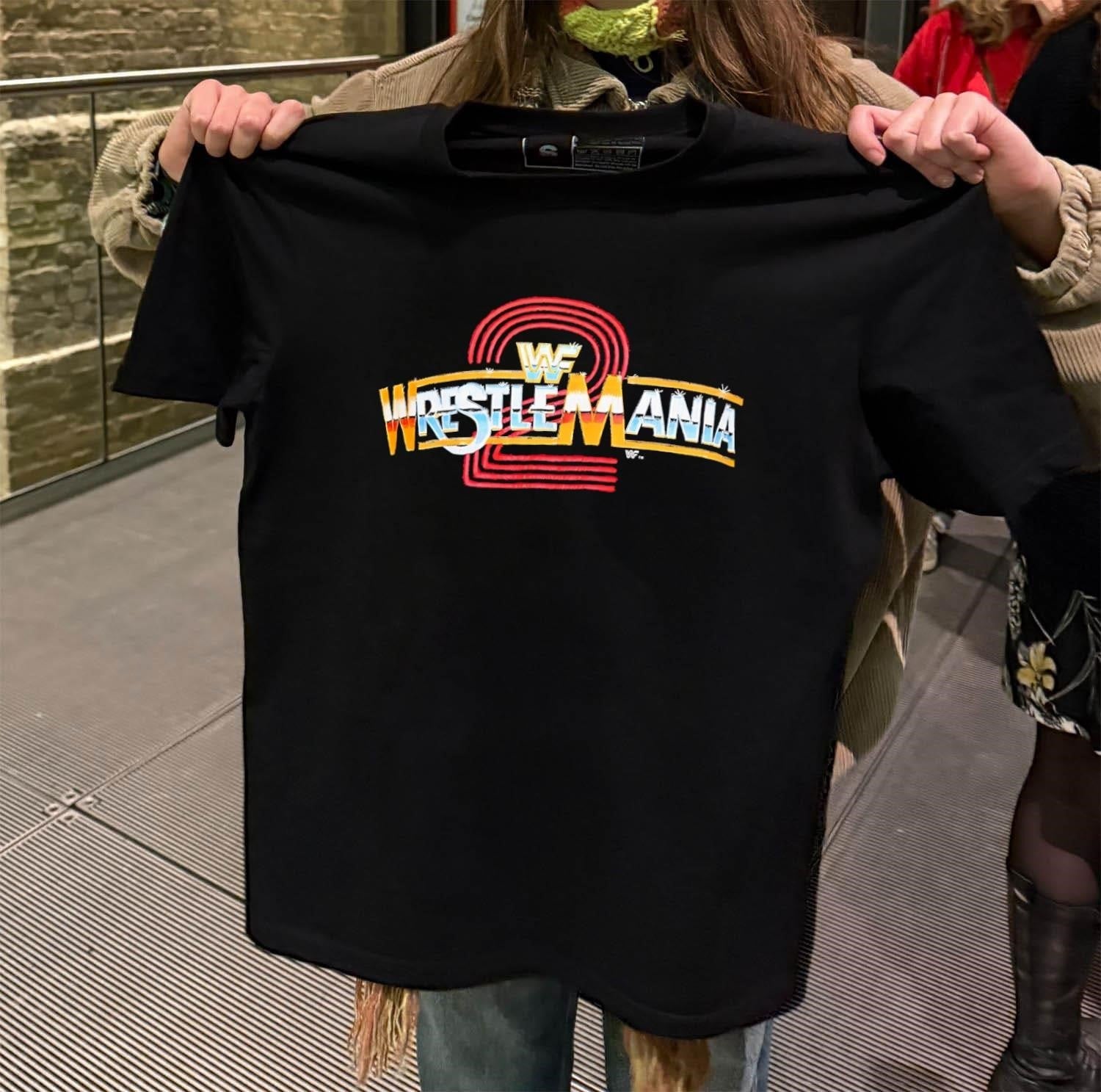 WrestleMania 2 world wrestling federation vintage - Adult & Kids T-Shirts, Sweatshirts & Hoodies apparel design preview 2