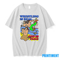 Wrestling Is Real God Fake Caricature Cartoon Sweater - Adult & Kids T-Shirts, Sweatshirts & Hoodies apparel design preview 1
