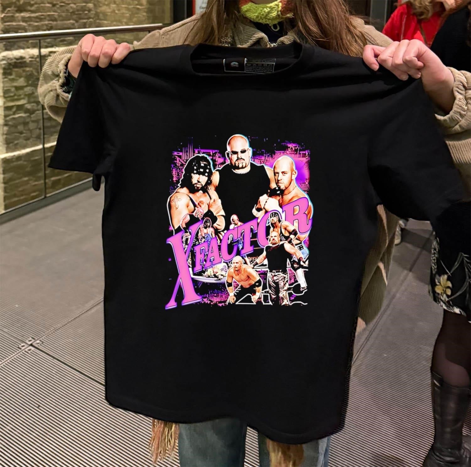 X-Factor Professional Wrestling Team Action Graphic - Adult & Kids T-Shirts, Sweatshirts & Hoodies apparel design preview 2