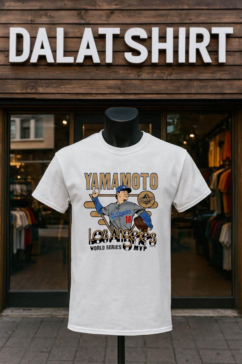 Yamamoto Los Angeles World Series MVP Pitcher - Adult & Kids T-Shirts, Sweatshirts & Hoodies apparel design preview 1