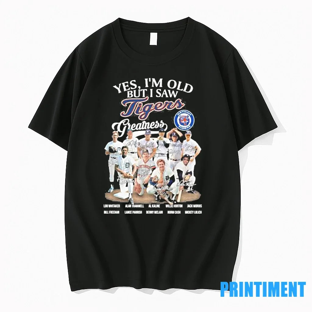 Yes Im Old But I Saw Detroit Tigers Legends Greatness - Adult & Kids T-Shirts, Sweatshirts & Hoodies apparel design preview 1