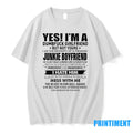 Yes Im A Dumfuck Girlfriend But Not Yours Junkie - Adult & Kids T-Shirts, Sweatshirts & Hoodies apparel design preview 1