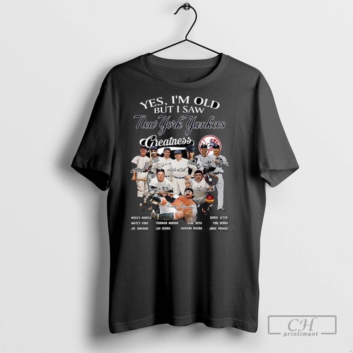 Yes Im Old But I Saw New York Yankees Greatness - Adult & Kids T-Shirts, Sweatshirts & Hoodies apparel design preview 1