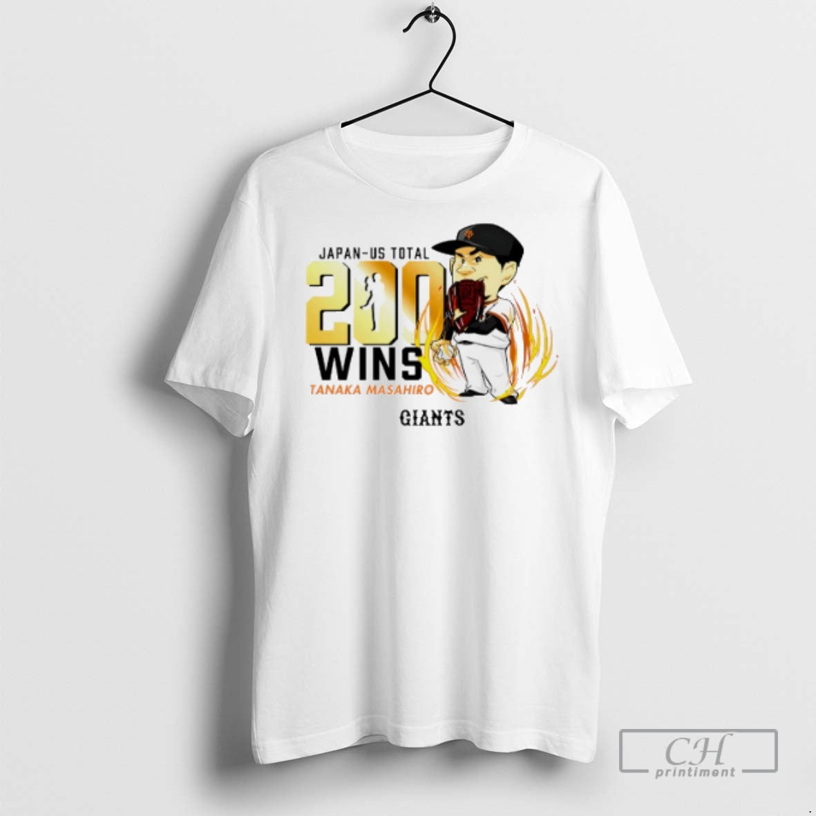 Yomiuri Masahiro Tanakas 200th Victory Japan Us Total - Adult & Kids T-Shirts, Sweatshirts & Hoodies apparel design preview 1