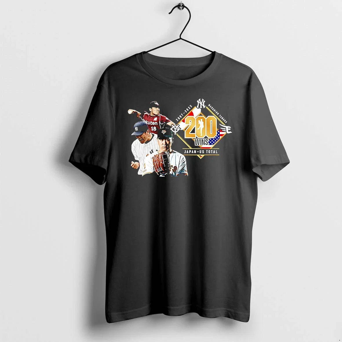 Yomiuri Masahiro Tanakas 200th Victory In Japan Us - Adult & Kids T-Shirts, Sweatshirts & Hoodies apparel design preview 1