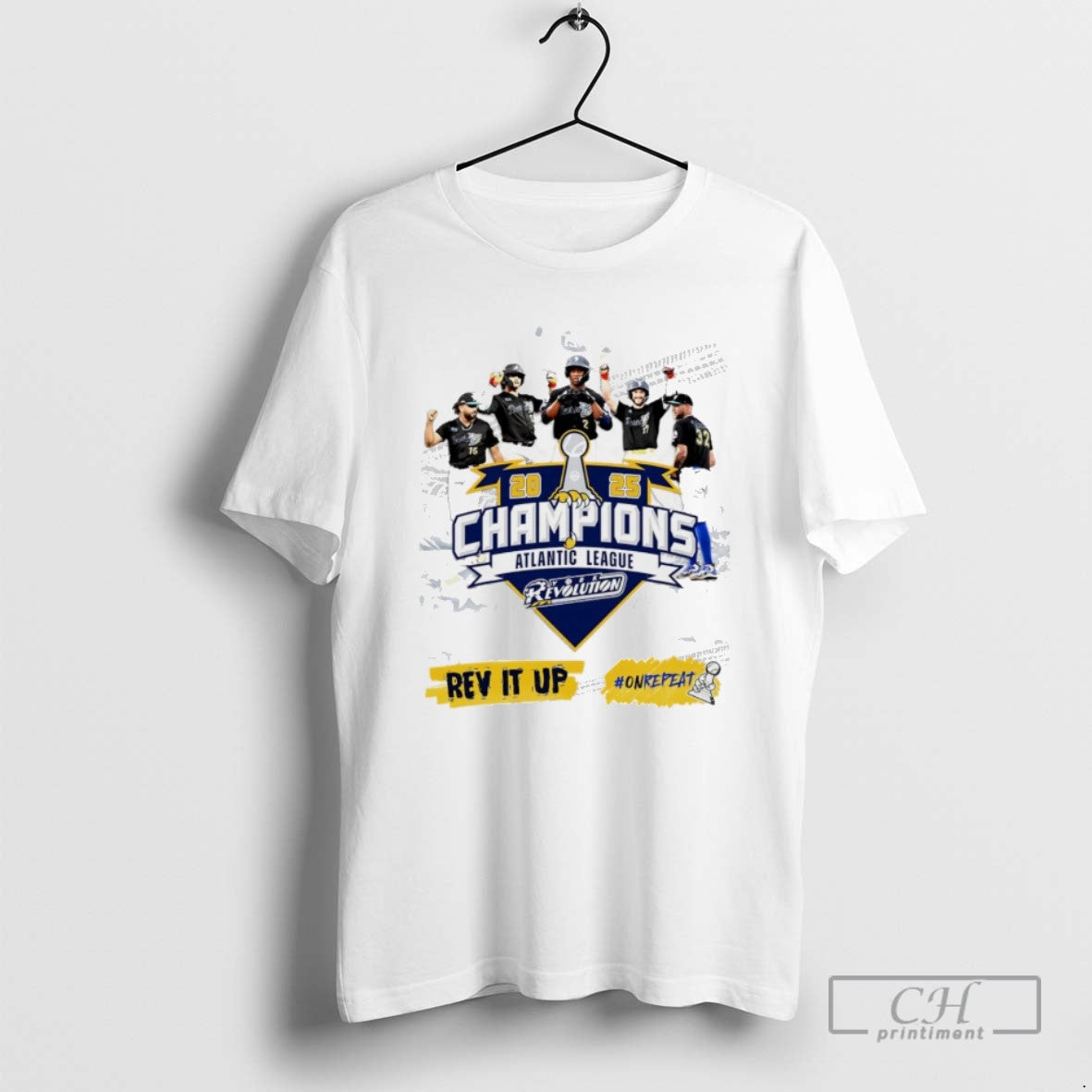 York Revolution 2025 Atlantic League Champions Rev It - Adult & Kids T-Shirts, Sweatshirts & Hoodies apparel design preview 1