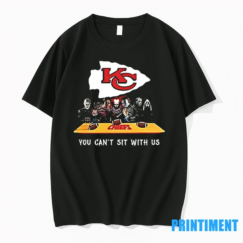 You Cant Sit With Us Chiefs Football Horror Movies - Adult & Kids T-Shirts, Sweatshirts & Hoodies apparel design preview 1