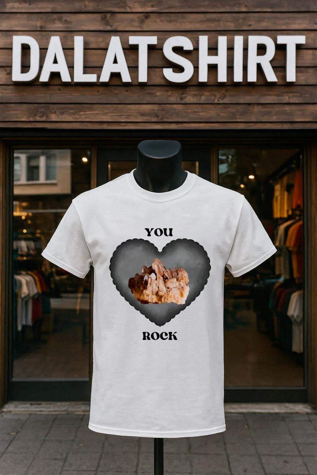 You Rock Crystal Quartz Heart Aesthetic Gemstone - Adult & Kids T-Shirts, Sweatshirts & Hoodies apparel design preview 1