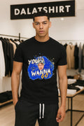 You Wanna Go Ice Hockey Goalie Blue Splatter Art - Adult & Kids T-Shirts, Sweatshirts & Hoodies apparel design preview 1