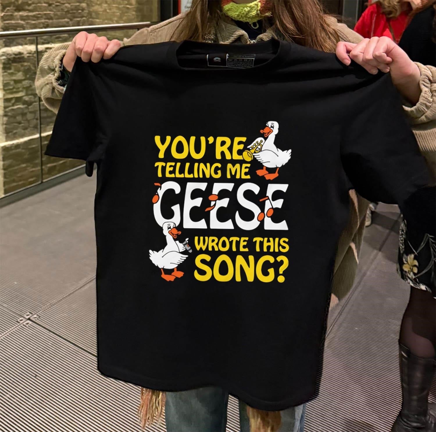 You're Telling Me Geese Wrote This Song Musical Birds - Adult & Kids T-Shirts, Sweatshirts & Hoodies apparel design preview 2