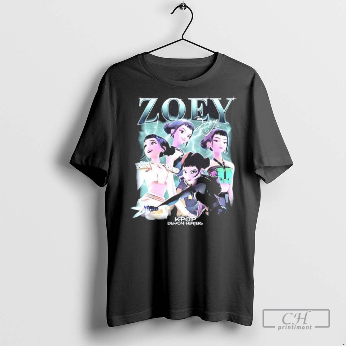 Zoey Kpop Demon Hunters Huntrix Heartthrob - Adult & Kids T-Shirts, Sweatshirts & Hoodies apparel design preview 1