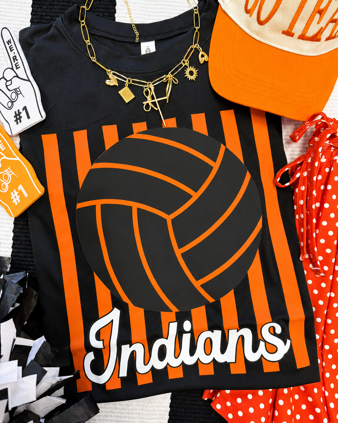 Custom Stripe Volleyball - Adult & Kids T-Shirts, Sweatshirts & Hoodies apparel design preview 1