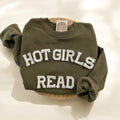 Hot Girls Read Books - Adult & Kids T-Shirts, Sweatshirts & Hoodies apparel design preview 1