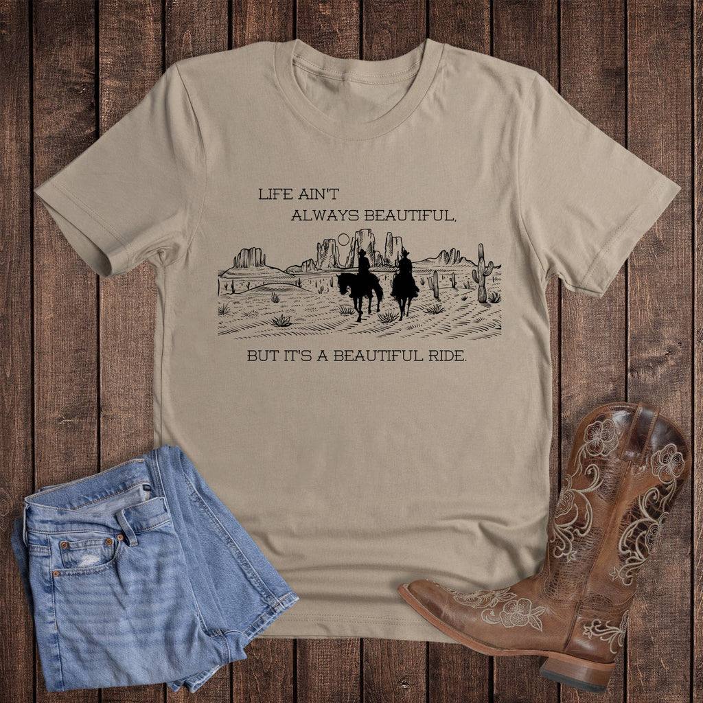 Western Beautiful Ride Graphic - Adult & Kids T-Shirts, Sweatshirts & Hoodies apparel design preview 1