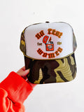 No Rest For the Women Flame Trucker Hat White/Camo - Adult & Kids T-Shirts, Sweatshirts & Hoodies apparel design preview 1