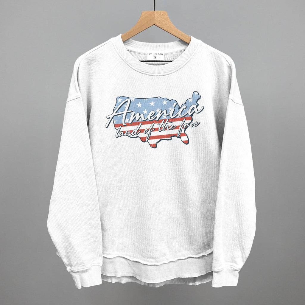 America Land of the Free - Adult & Kids T-Shirts, Sweatshirts & Hoodies apparel design preview 1
