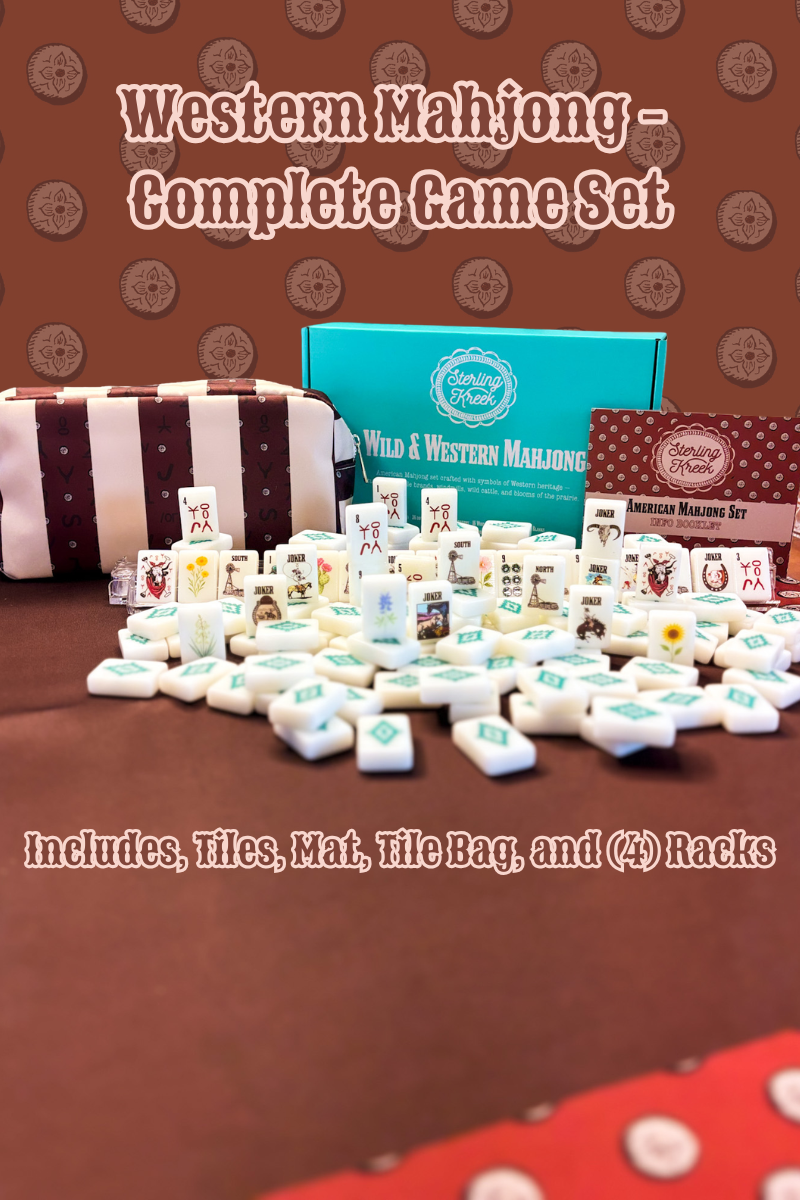 Wild West Mahjong Set, Includes Tiles, Racks (4), - Adult & Kids T-Shirts, Sweatshirts & Hoodies apparel design preview 1