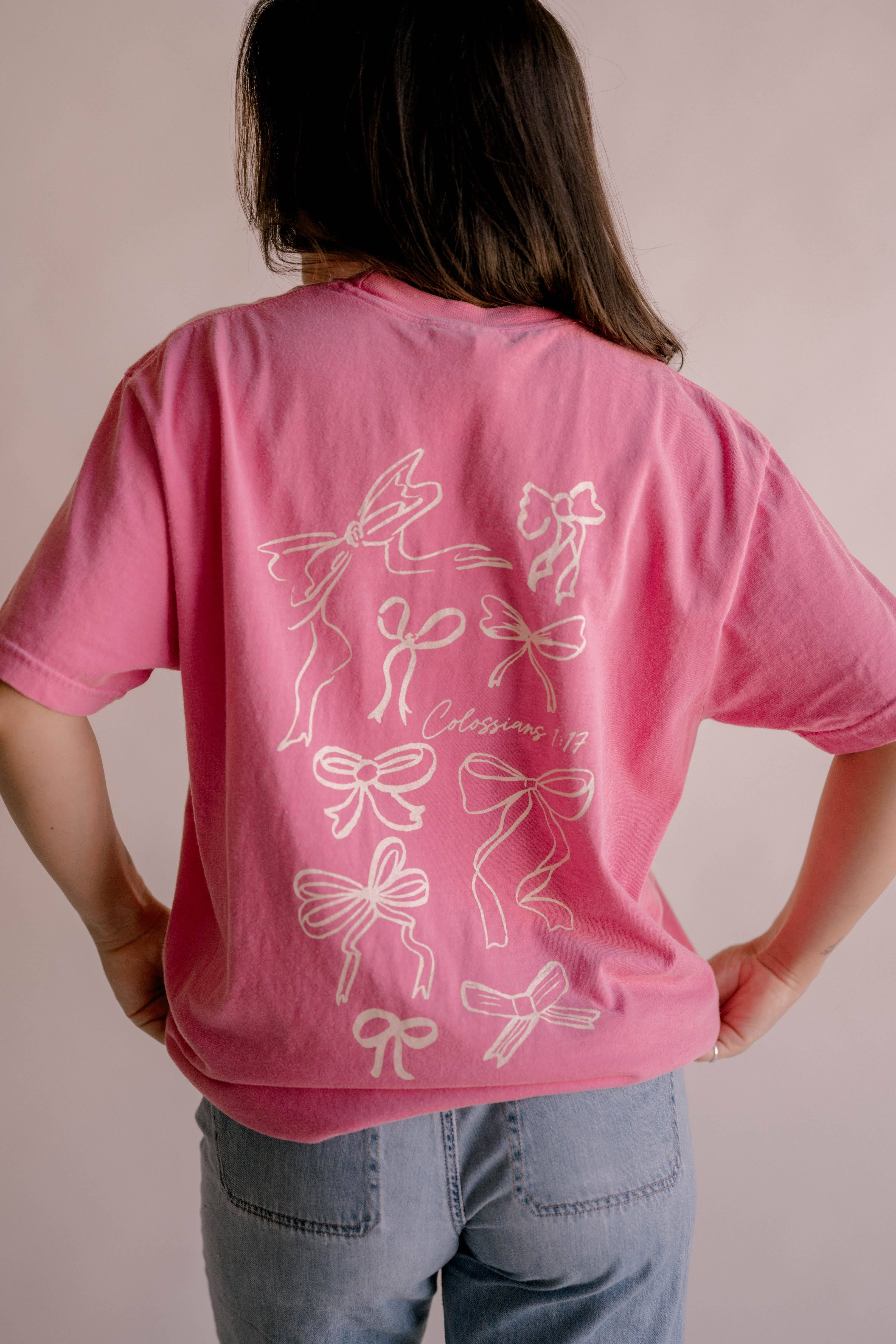 He Holds All Together Pink Women's Christian - Adult & Kids T-Shirts, Sweatshirts & Hoodies apparel design preview 1