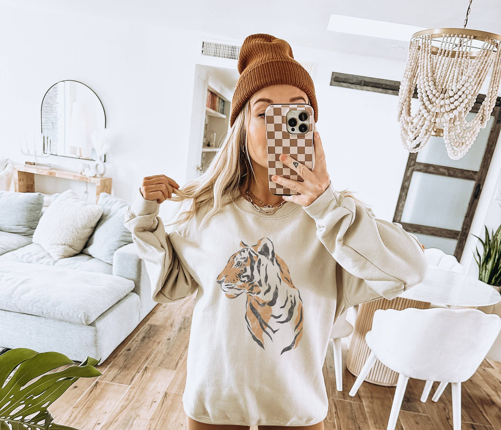 Tiger Crew Neck - Adult & Kids T-Shirts, Sweatshirts & Hoodies apparel design preview 1