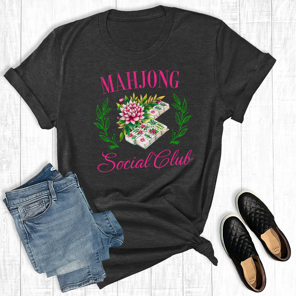Retro Mahjong Social Club Graphic - Adult & Kids T-Shirts, Sweatshirts & Hoodies apparel design preview 1